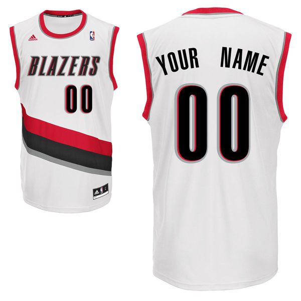 Adidas Portland Trail Blazers Youth Custom Replica Home White NBA Jersey